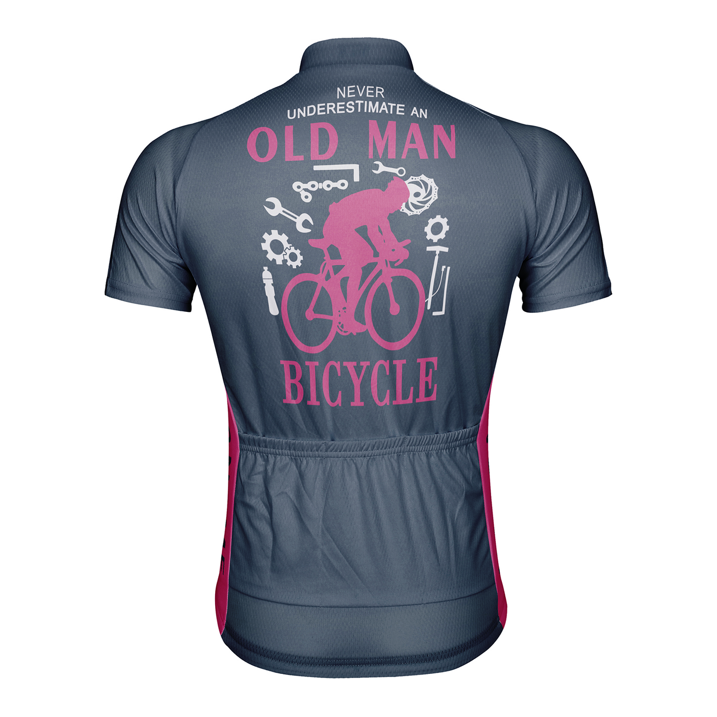 Customized Never Understimate An Old Man Men's Cycling Jersey Short Sleeve