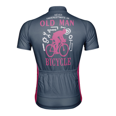 Customized Never Understimate An Old Man Men's Cycling Jersey Short Sleeve