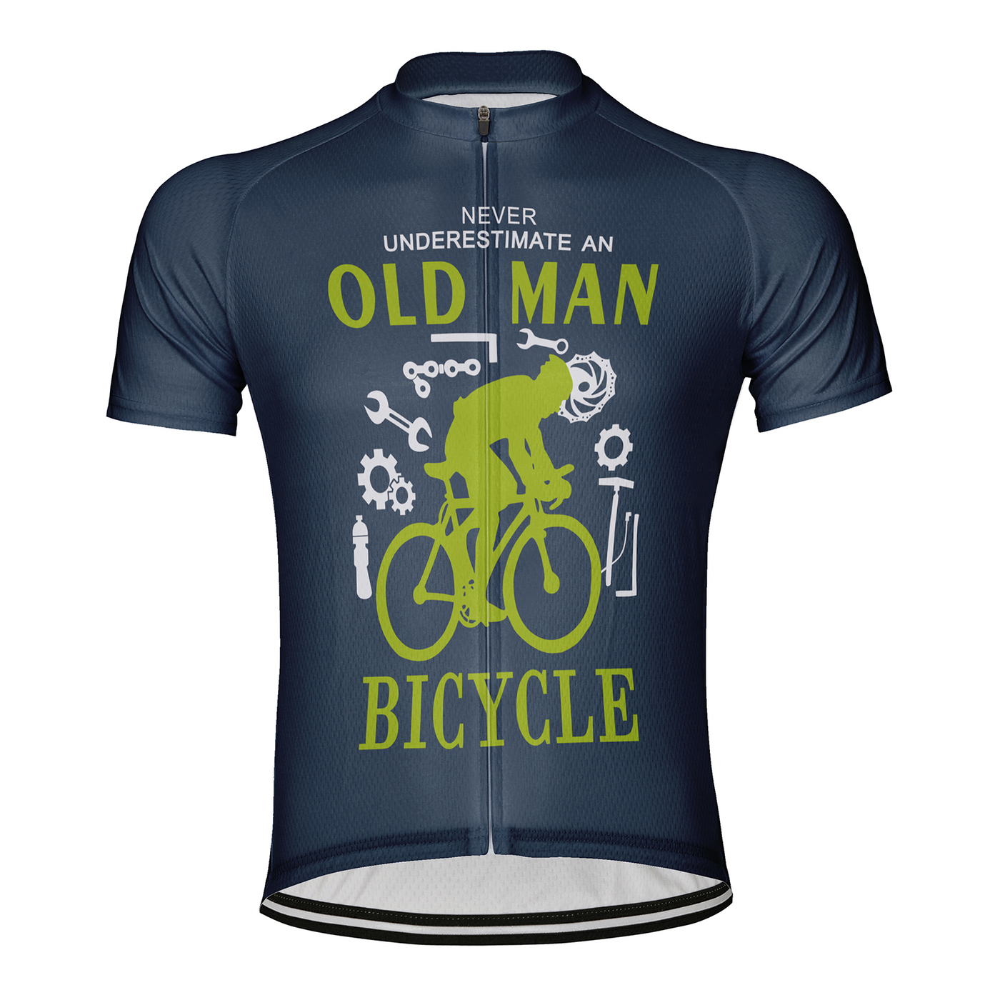 Customized Never Understimate An Old Man Men's Cycling Jersey Short Sleeve