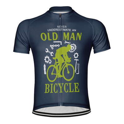 Customized Never Understimate An Old Man Men's Cycling Jersey Short Sleeve