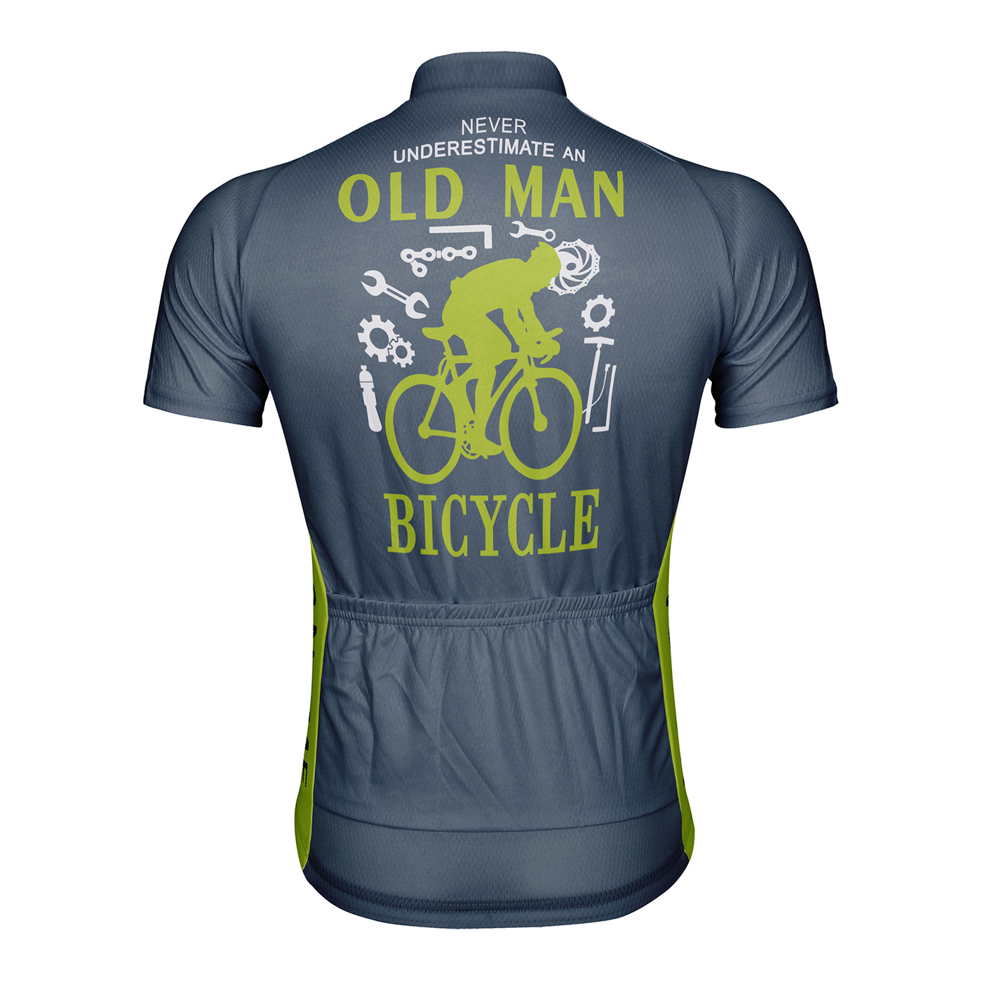 Customized Never Understimate An Old Man Men's Cycling Jersey Short Sleeve