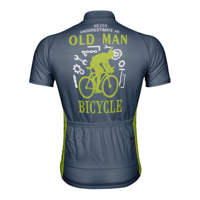 Customized Never Understimate An Old Man Men's Cycling Jersey Short Sleeve