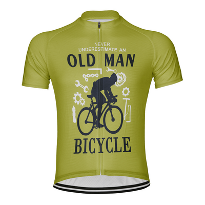 Customized Never Understimate An Old Man Men's Cycling Jersey Short Sleeve