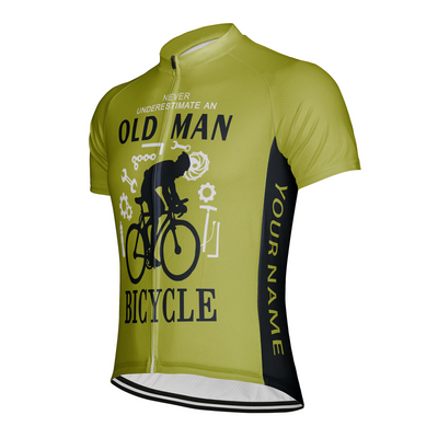 Customized Never Understimate An Old Man Men's Cycling Jersey Short Sleeve