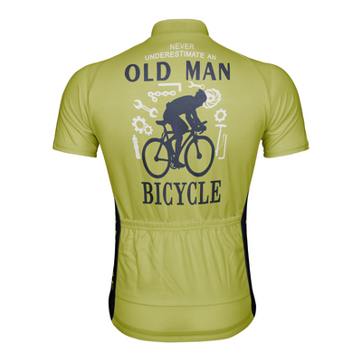 Customized Never Understimate An Old Man Men's Cycling Jersey Short Sleeve