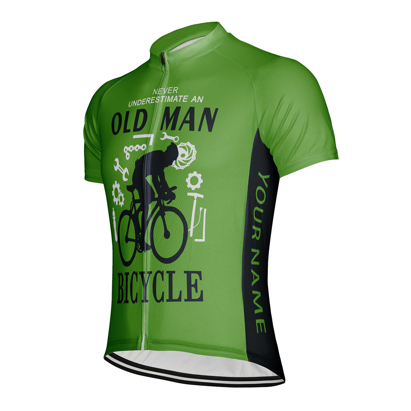 Customized Never Understimate An Old Man Men's Cycling Jersey Short Sleeve