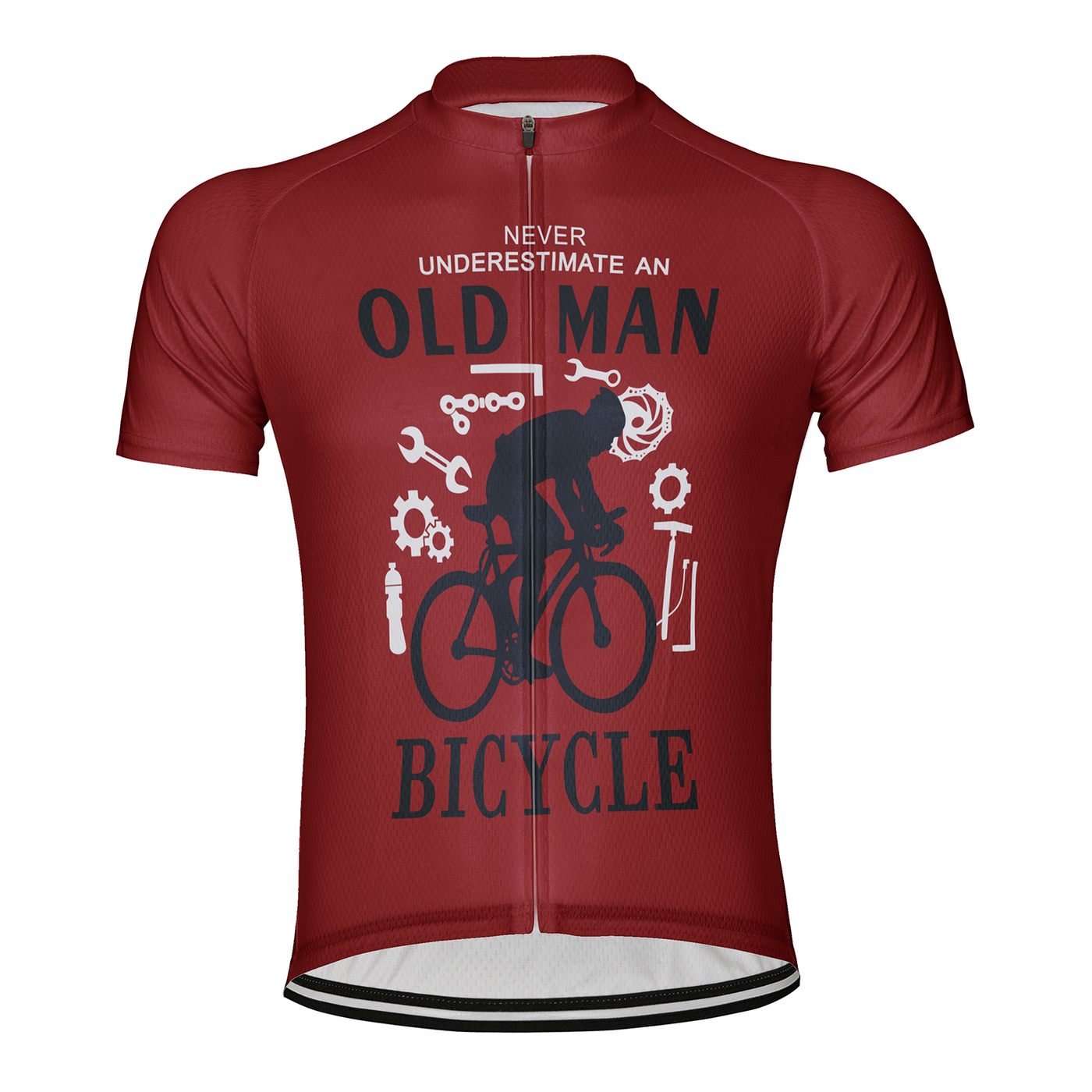 Customized Never Understimate An Old Man Men's Cycling Jersey Short Sleeve