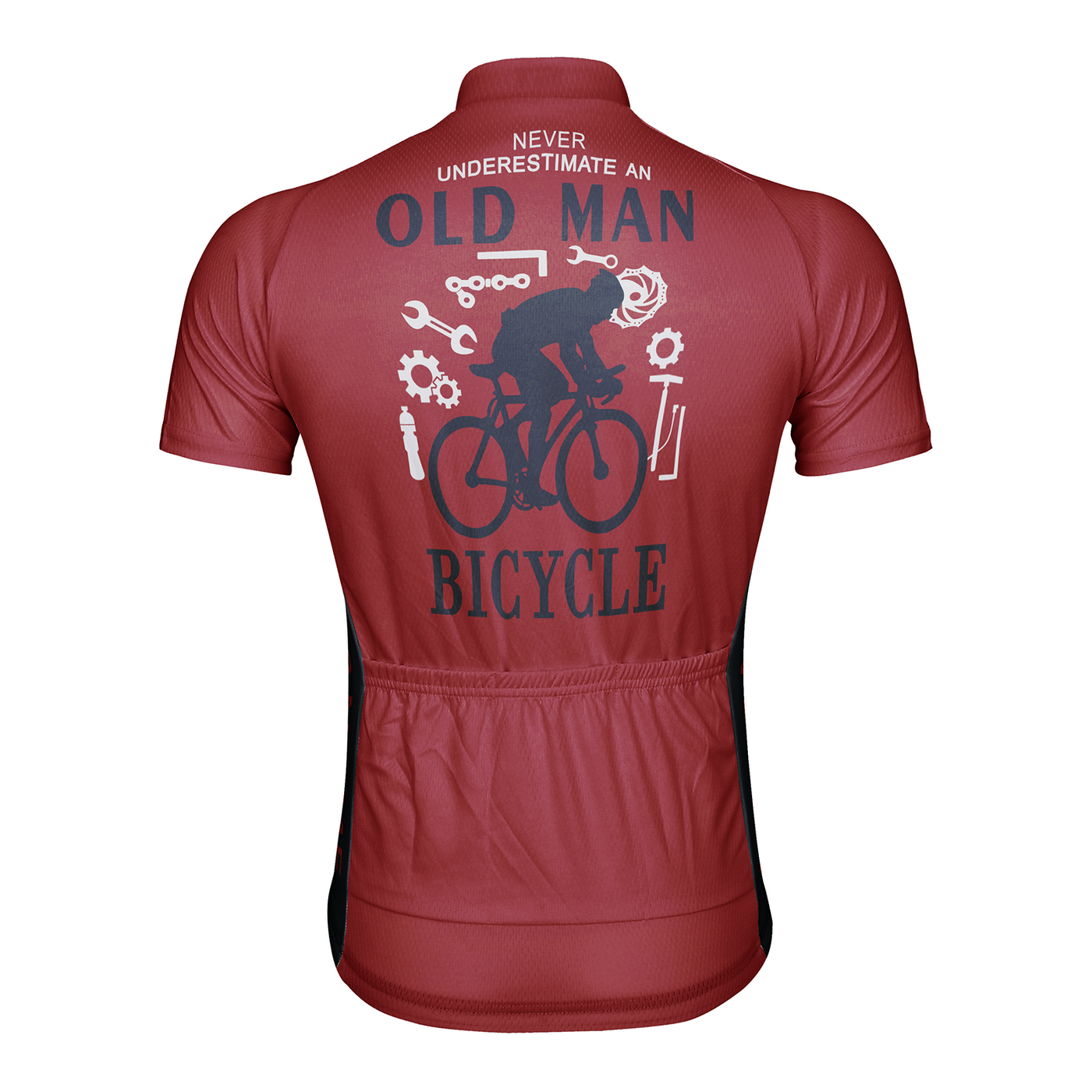 Customized Never Understimate An Old Man Men's Cycling Jersey Short Sleeve
