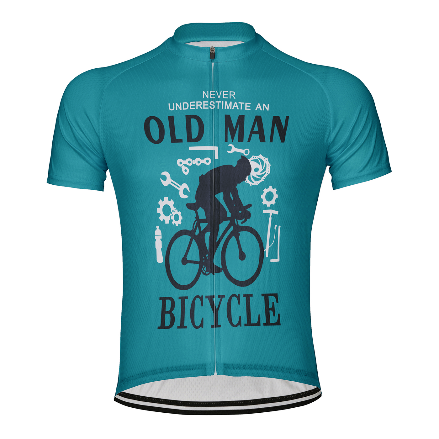 Customized Never Understimate An Old Man Men's Cycling Jersey Short Sleeve