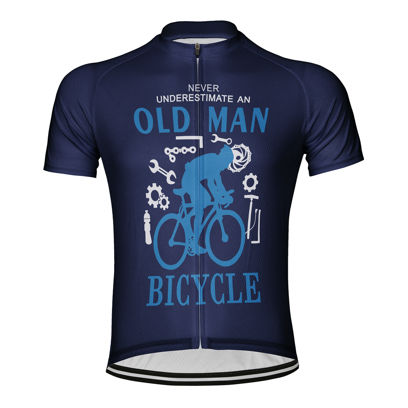 Customized Never Understimate An Old Man Men's Cycling Jersey Short Sleeve