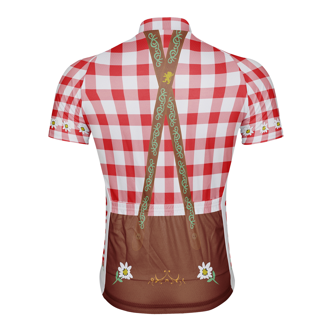 Customized Plaid Shirt Man Men's Cycling Jersey Short Sleeve