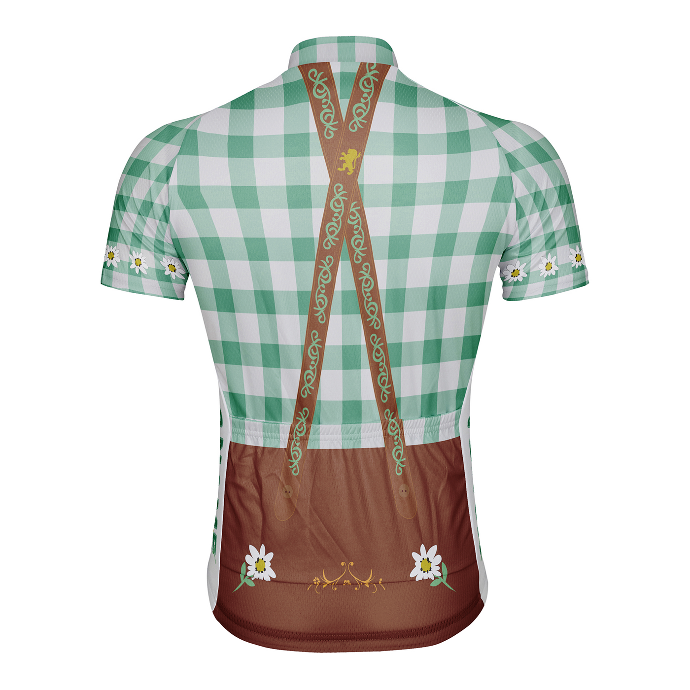 Customized Plaid Shirt Man Men's Cycling Jersey Short Sleeve