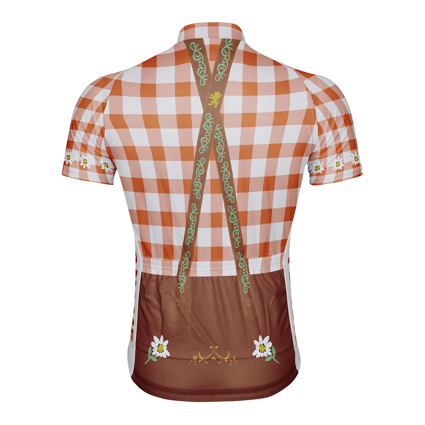 Customized Plaid Shirt Man Men's Cycling Jersey Short Sleeve
