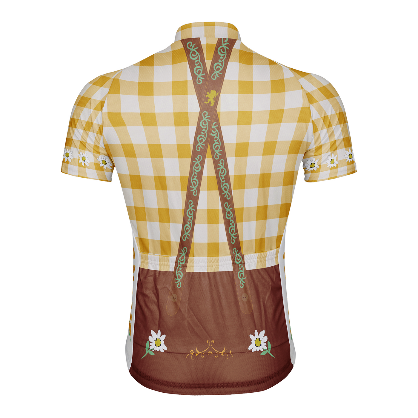 Customized Plaid Shirt Man Men's Cycling Jersey Short Sleeve