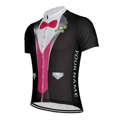 Customized Gentleman Men's Cycling Jersey Short Sleeve