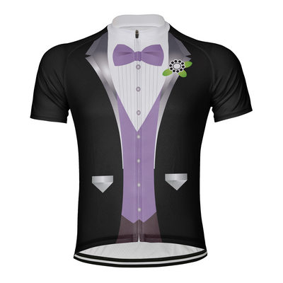 Customized Gentleman Men's Cycling Jersey Short Sleeve