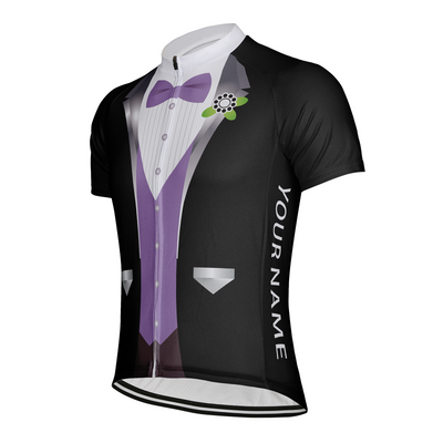 Customized Gentleman Men's Cycling Jersey Short Sleeve