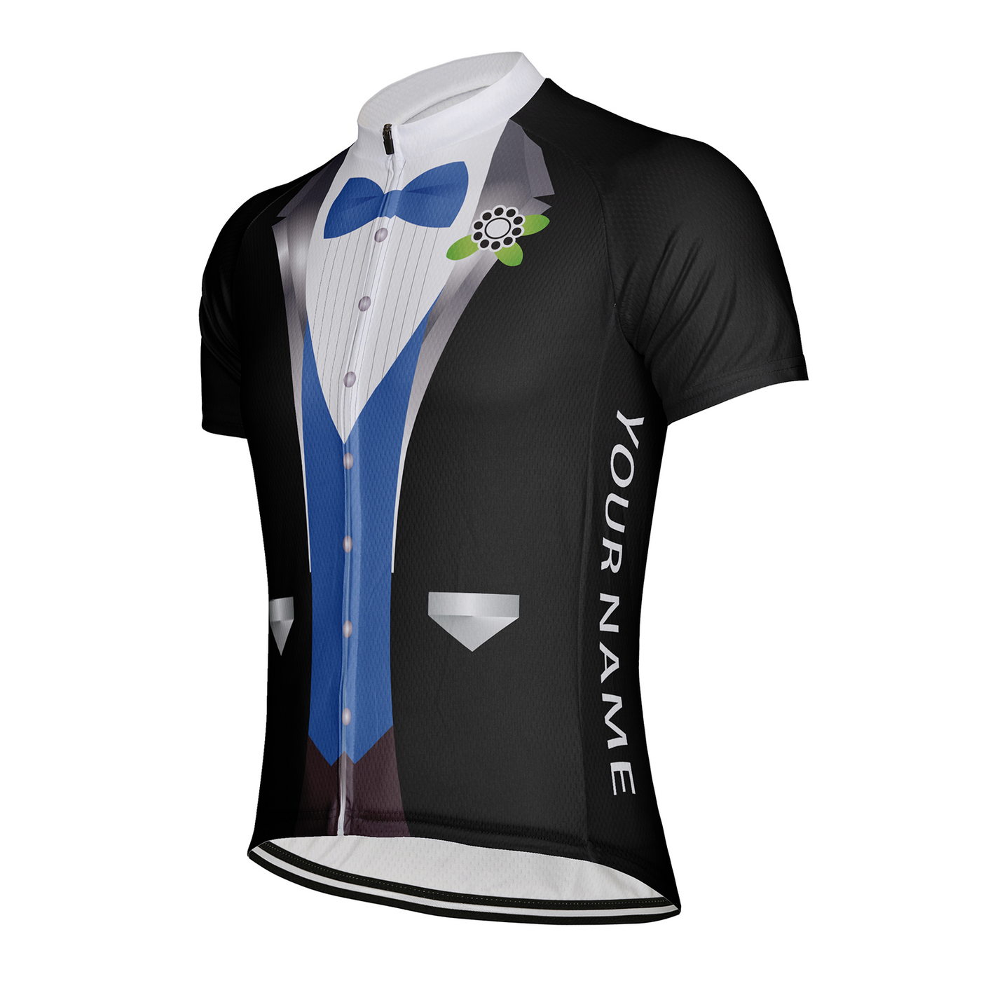 Customized Gentleman Men's Cycling Jersey Short Sleeve