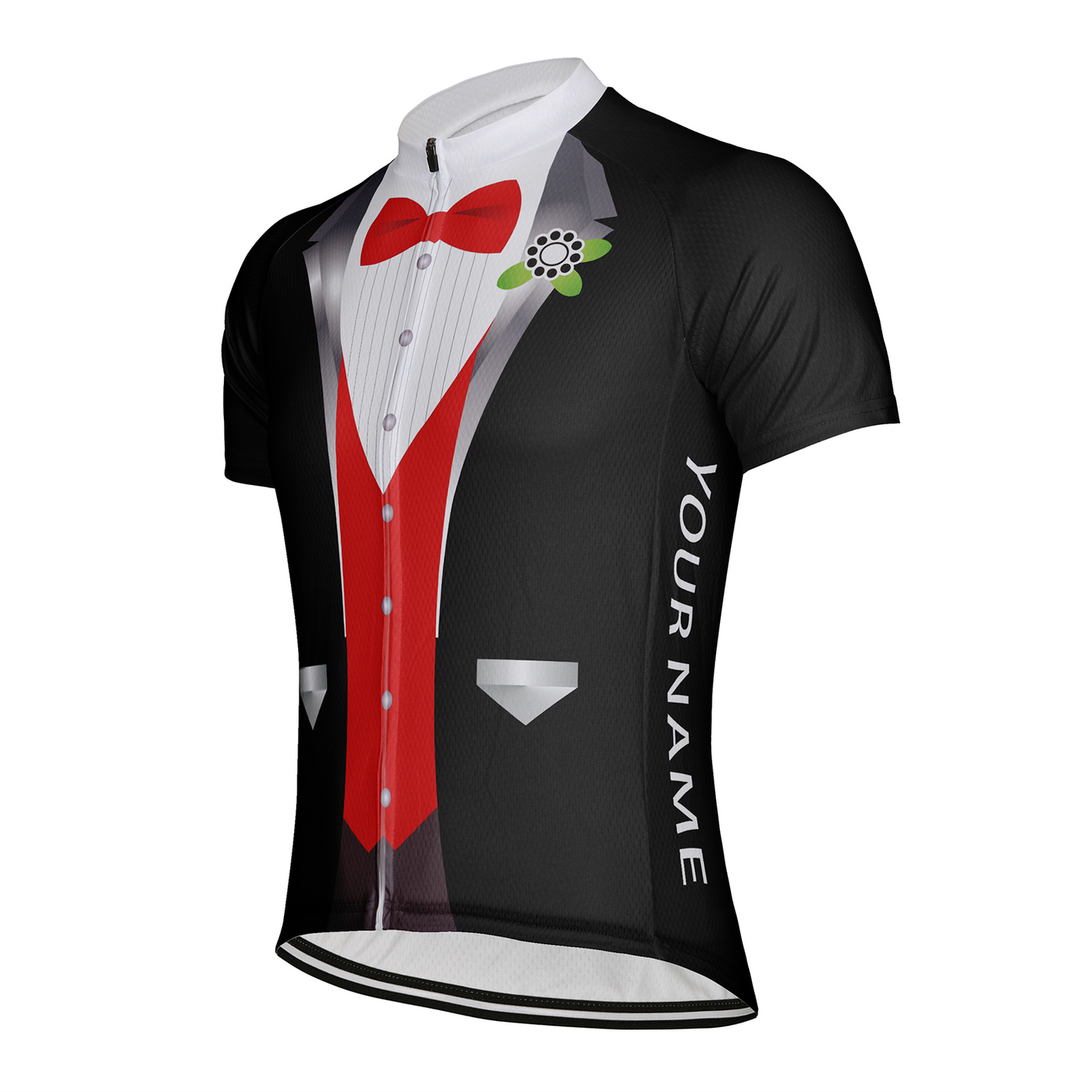 Customized Gentleman Men's Cycling Jersey Short Sleeve