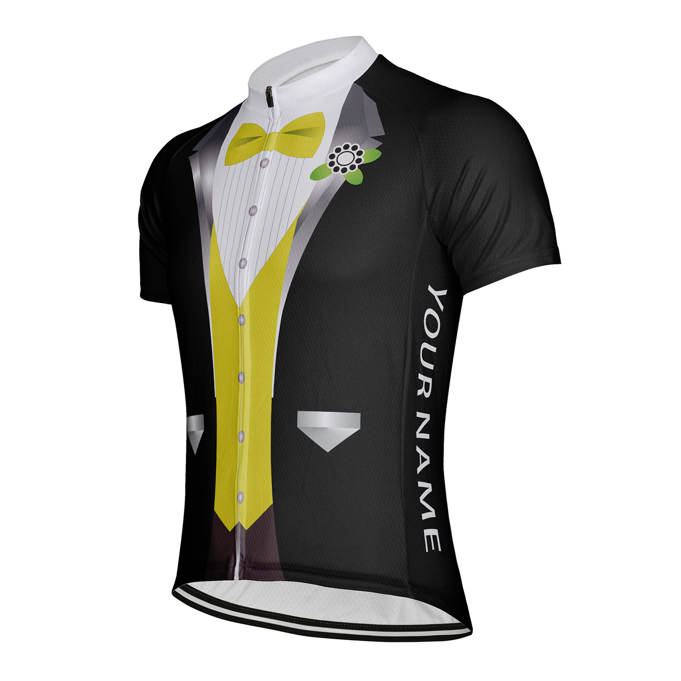 Customized Gentleman Men's Cycling Jersey Short Sleeve