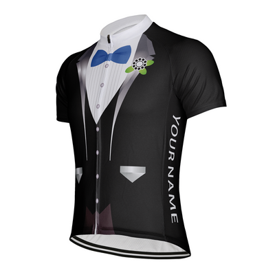 Customized Gentleman Men's Cycling Jersey Short Sleeve