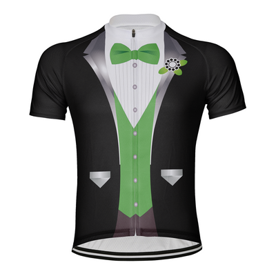 Customized Gentleman Men's Cycling Jersey Short Sleeve
