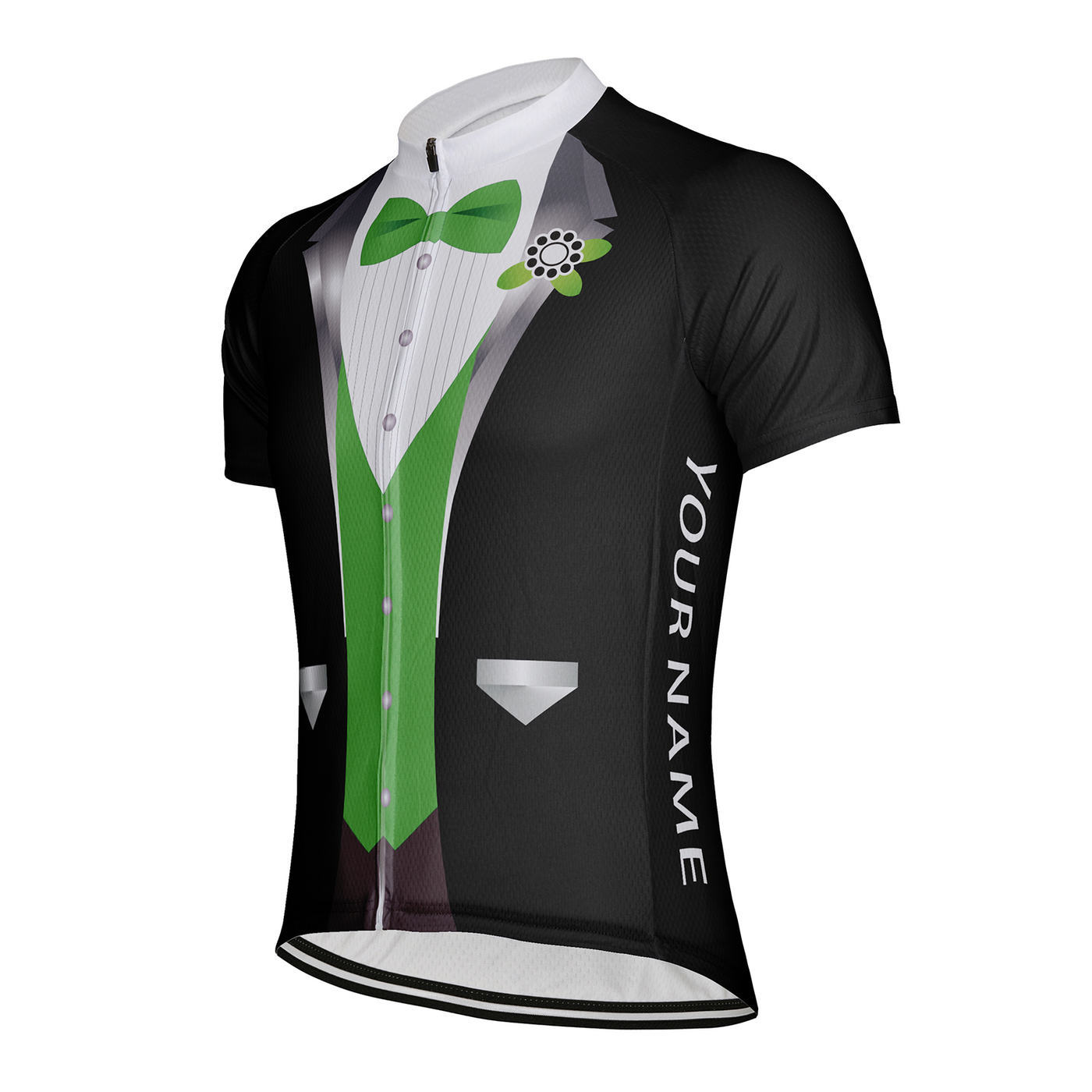 Customized Gentleman Men's Cycling Jersey Short Sleeve
