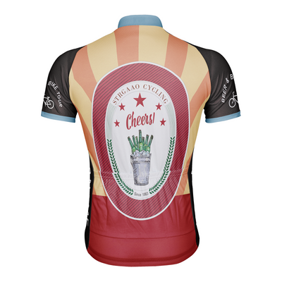 Customized Beer Bike Tour Men's Cycling Jersey Short Sleeve