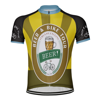 Customized Beer Bike Tour Men's Cycling Jersey Short Sleeve