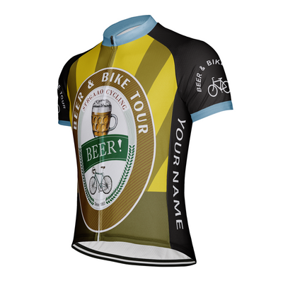 Customized Beer Bike Tour Men's Cycling Jersey Short Sleeve