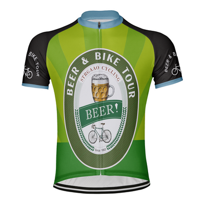 Customized Beer Bike Tour Men's Cycling Jersey Short Sleeve