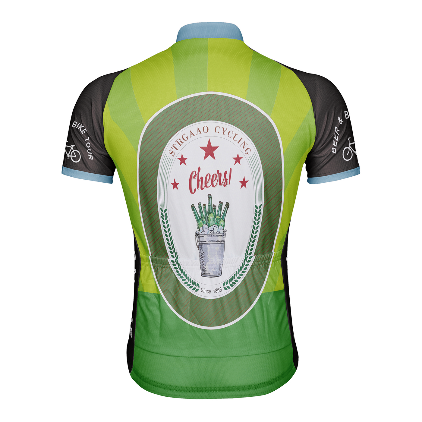 Customized Beer Bike Tour Men's Cycling Jersey Short Sleeve