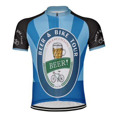 Customized Beer Bike Tour Men's Cycling Jersey Short Sleeve