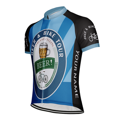 Customized Beer Bike Tour Men's Cycling Jersey Short Sleeve