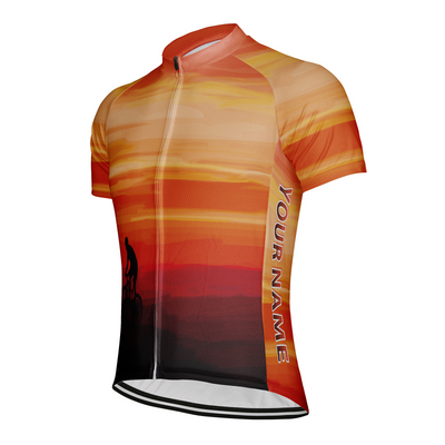 Customized Peak Sunset Men's Cycling Jersey Short Sleeve