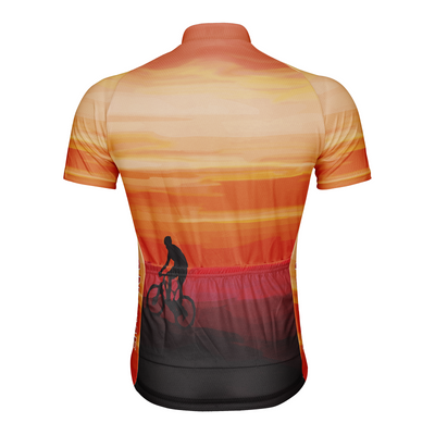 Customized Peak Sunset Men's Cycling Jersey Short Sleeve