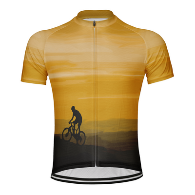 Customized Peak Sunset Men's Cycling Jersey Short Sleeve
