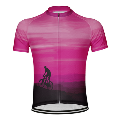 Customized Peak Sunset Men's Cycling Jersey Short Sleeve