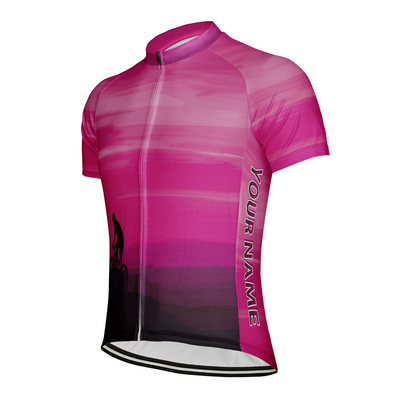 Customized Peak Sunset Men's Cycling Jersey Short Sleeve