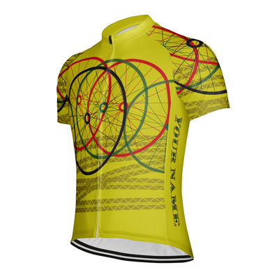 Customized Bicycle Tyre Men's Cycling Jersey Short Sleeve