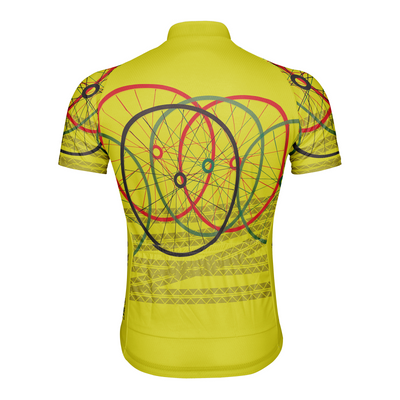 Customized Bicycle Tyre Men's Cycling Jersey Short Sleeve