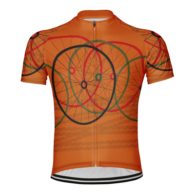 Customized Bicycle Tyre Men's Cycling Jersey Short Sleeve