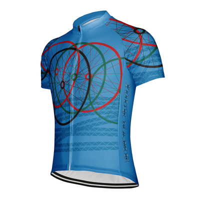 Customized Bicycle Tyre Men's Cycling Jersey Short Sleeve