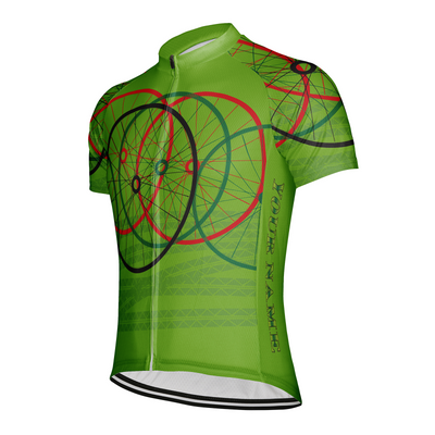 Customized Bicycle Tyre Men's Cycling Jersey Short Sleeve