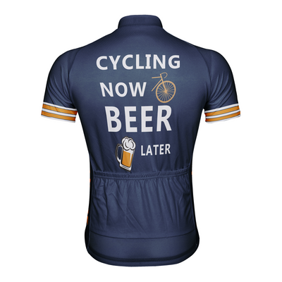 Customized Cycling Now Beer Later Men's Cycling Jersey Short Sleeve