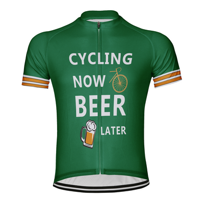 Customized Cycling Now Beer Later Men's Cycling Jersey Short Sleeve