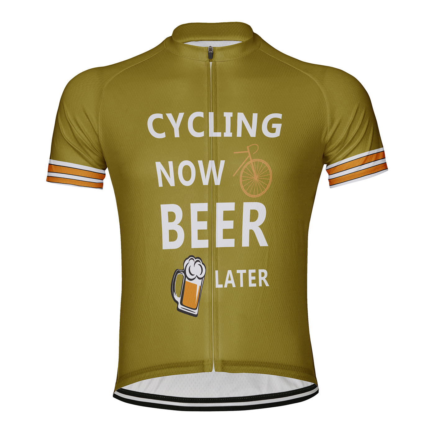 Customized Cycling Now Beer Later Men's Cycling Jersey Short Sleeve