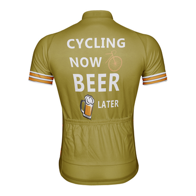 Customized Cycling Now Beer Later Men's Cycling Jersey Short Sleeve