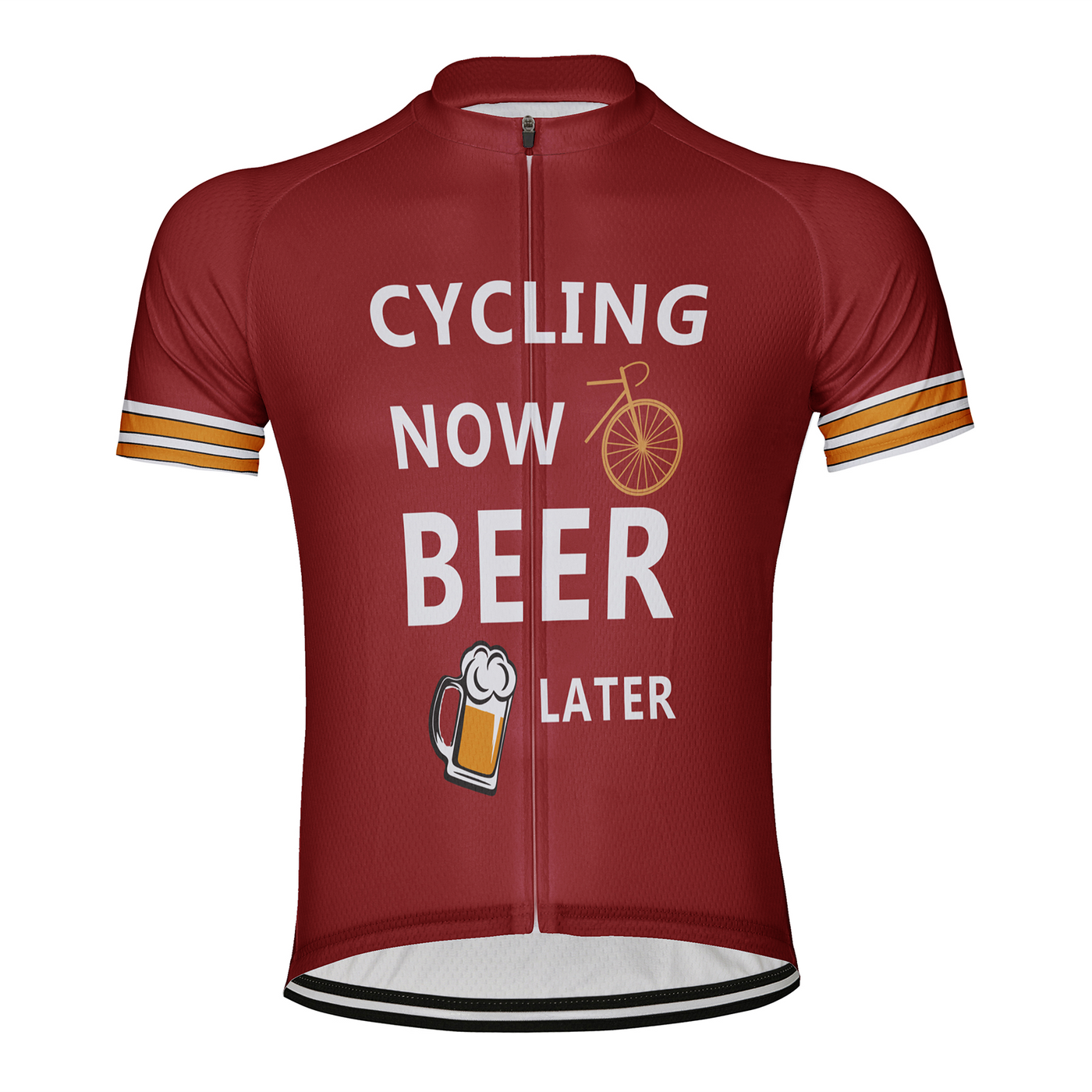 Customized Cycling Now Beer Later Men's Cycling Jersey Short Sleeve