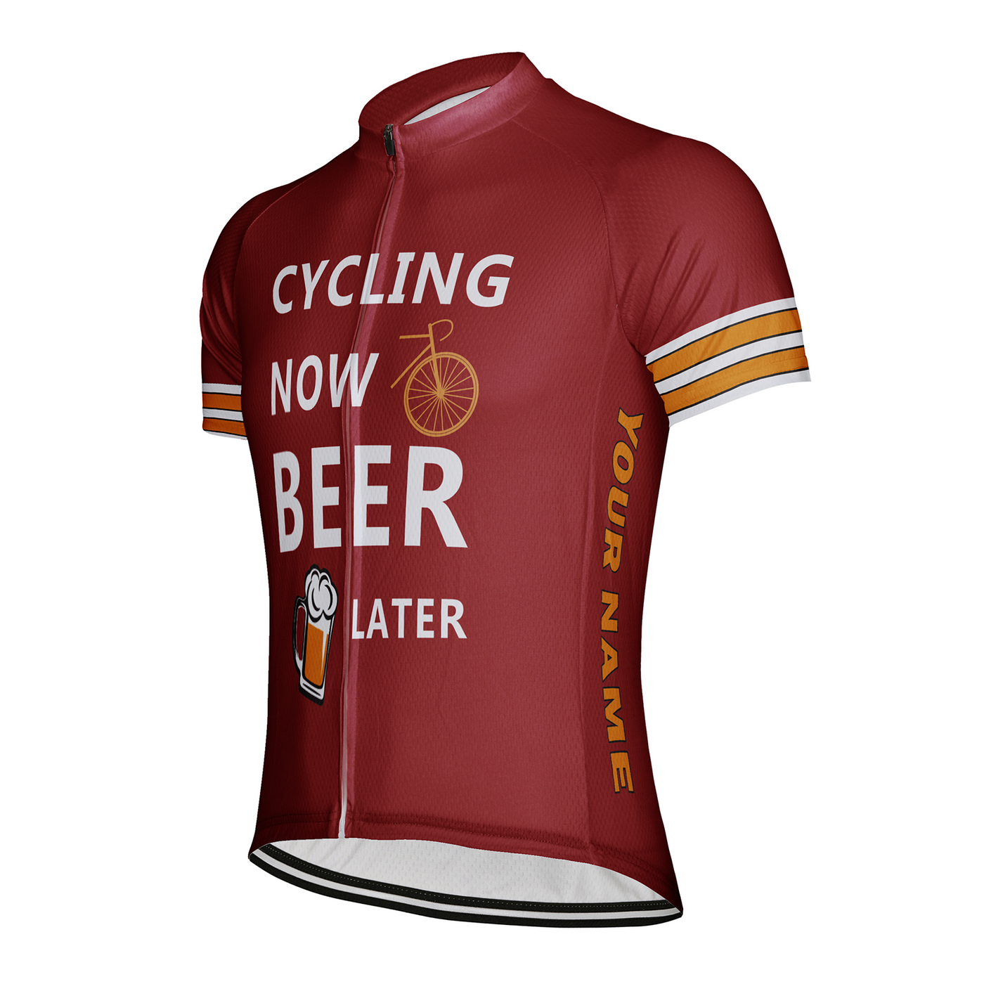 Customized Cycling Now Beer Later Men's Cycling Jersey Short Sleeve